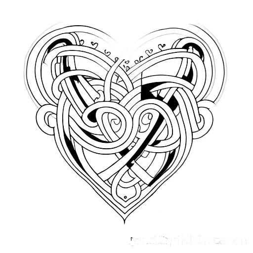 JKM infinity heart tattoo design idea