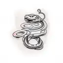 Snake wrapped around a sword tattoo design idea