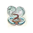 Snake wrapped around a sword tattoo design idea