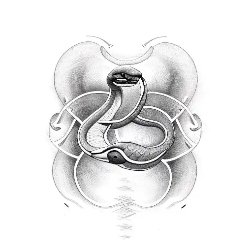 anaconda with physics tattoo design idea