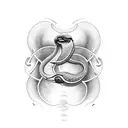 anaconda with physics tattoo design idea
