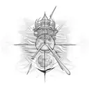 tattoo with strong lines, icarus paradise with two sides, moon and sun tattoo design idea