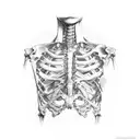 rib cage tattoo design idea