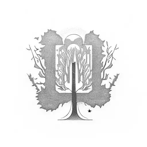 Tree alchemist tattoo design idea