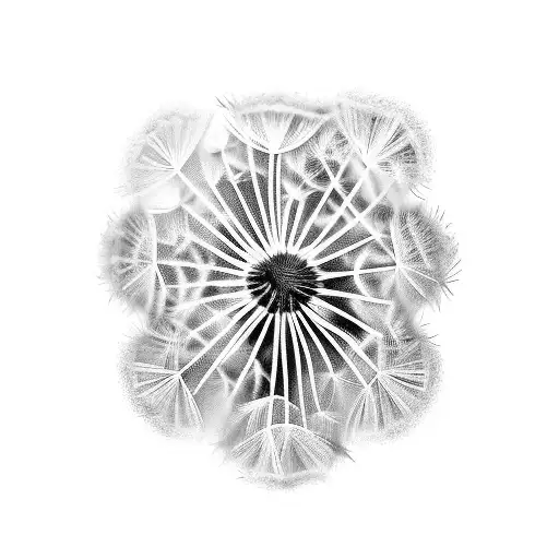 dandelion and buttercup flower tattoo design idea