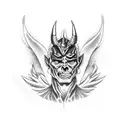 devil fighting angel  tattoo design idea