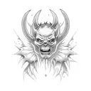 devil fighting angel  tattoo design idea
