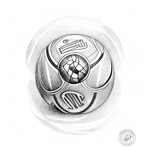 A Gaelic football player kicking a ball on a Gaelic pitch tattoo design idea