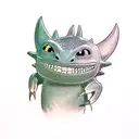 toothless from how to train your dragon tattoo design idea