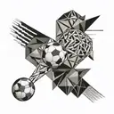 world cup and number 23 number tattoo design idea