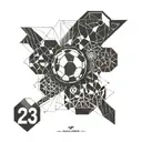 world cup and number 23 number tattoo design idea