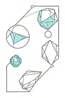 two aquamarine gemstones and a pearl  tattoo design idea