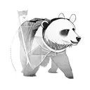 Bear and a knight wandering  tattoo design idea