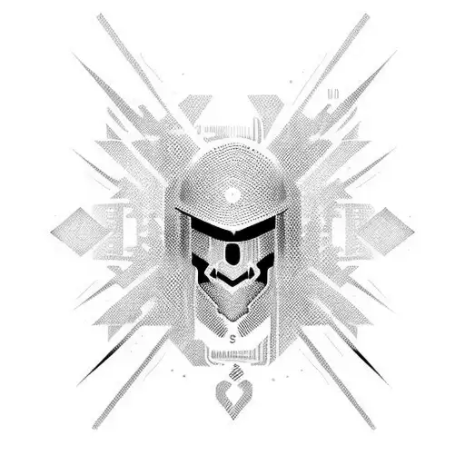 cyber sigilism tattoo design idea
