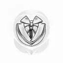 bowtie tattoo design idea