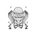 bowtie tattoo design idea