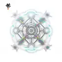 cyber punk code sleeve fractals tattoo design idea