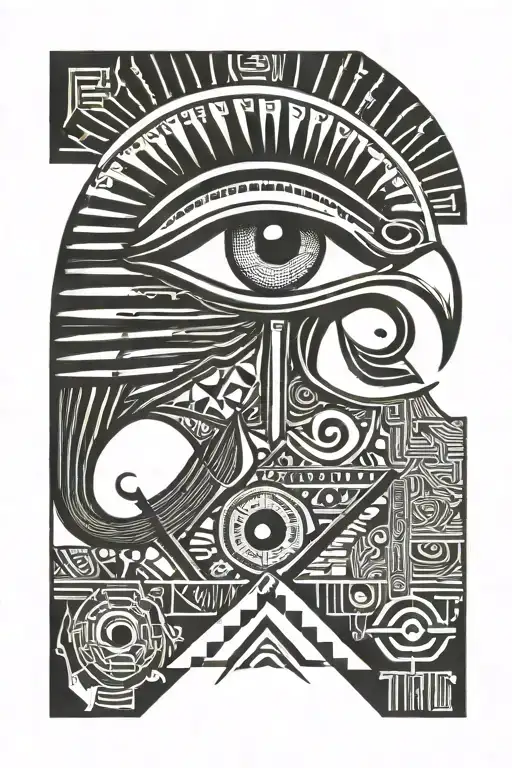 egypt horus eye tattoo design idea