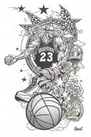 year 2009 basketball maryland stars clouds money rose tattoo design idea