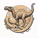 sandworms of dune landscape with a camel tattoo design idea