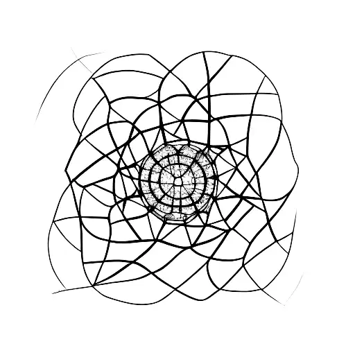 a heart inside a dyson sphere tattoo design idea