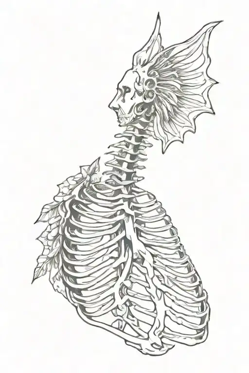 Rib cage tattoo tattoo design idea