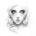 Beauty siren whole body tattoo design idea