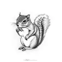 squirrel grenade tattoo design idea