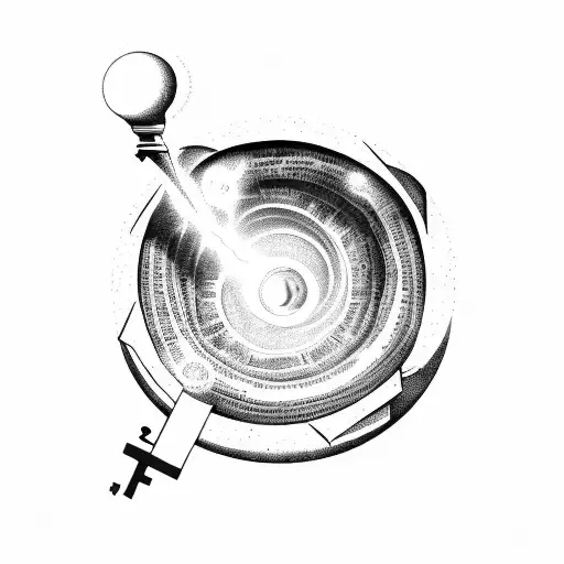 book with keyhole, revealing the universe, representing the client's love for literature and the vastness of knowledge. tattoo design idea