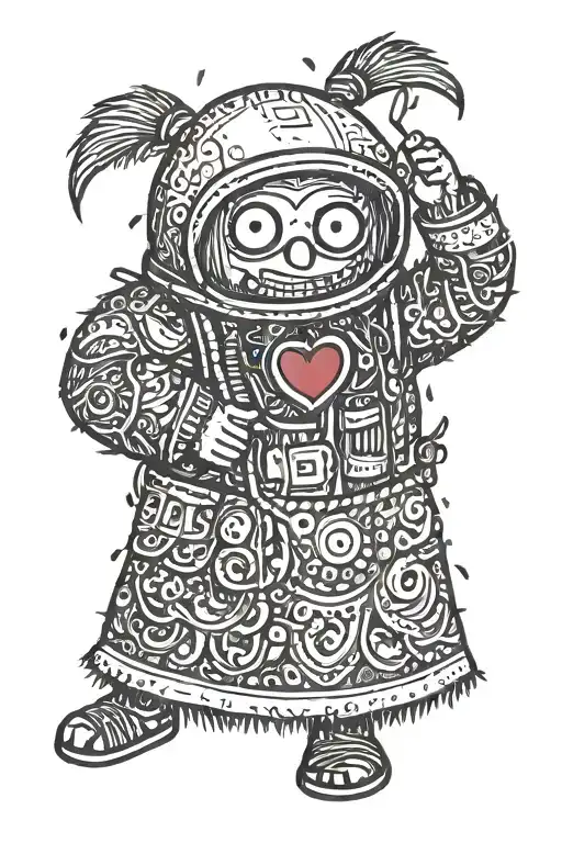 Eskimo kisses, fireflies and a heart tattoo design idea