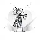 bat windmill tattoo design idea