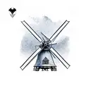 bat windmill tattoo design idea