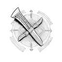 Viking axe tattoo design idea