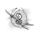 Viking axe tattoo design idea