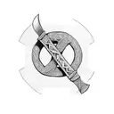 Viking axe tattoo design idea