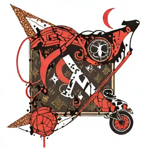 Louis Vuitton logo tattoo design idea