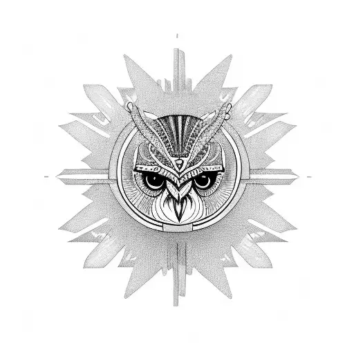 Zebra, Owl, Libra, Egypt, Sun tattoo design idea