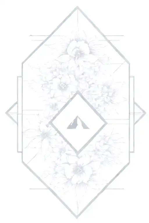 Zermatt, tropical flowers tattoo design idea