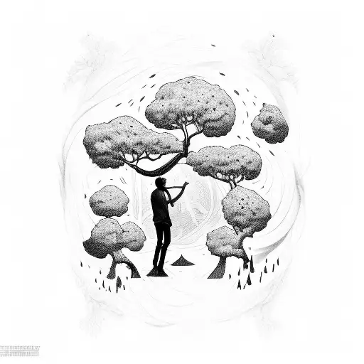 Kid Cudi Mr. Rager tied to the Tree of Life tattoo design idea