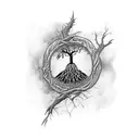 Kid Cudi Mr. Rager tied to the Tree of Life tattoo design idea