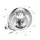 Kid Cudi Man on the Moon tied to the Tree of Life tattoo design idea
