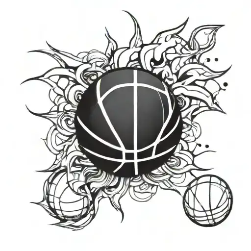 basketball tattoo design idea