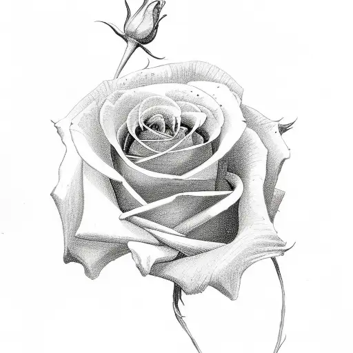 bones with roses tattoo design idea