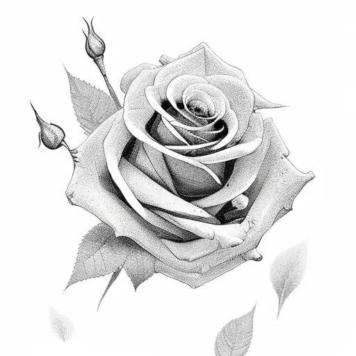 finger bones with roses tattoo design idea