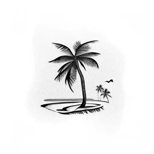 Palm Tree tattoo design idea