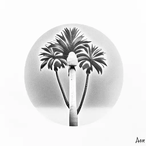 Palm Tree tattoo design idea