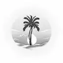 Palm Tree tattoo design idea
