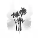 Palm Tree tattoo design idea