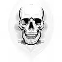 Gangster skull tattoo design idea