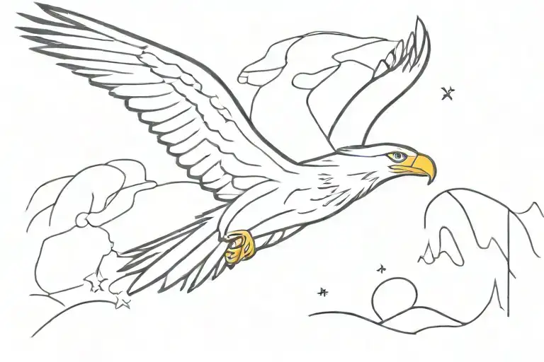 eagle soaring tattoo design idea